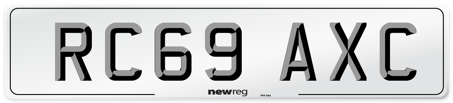RC69 AXC Number Plate from New Reg